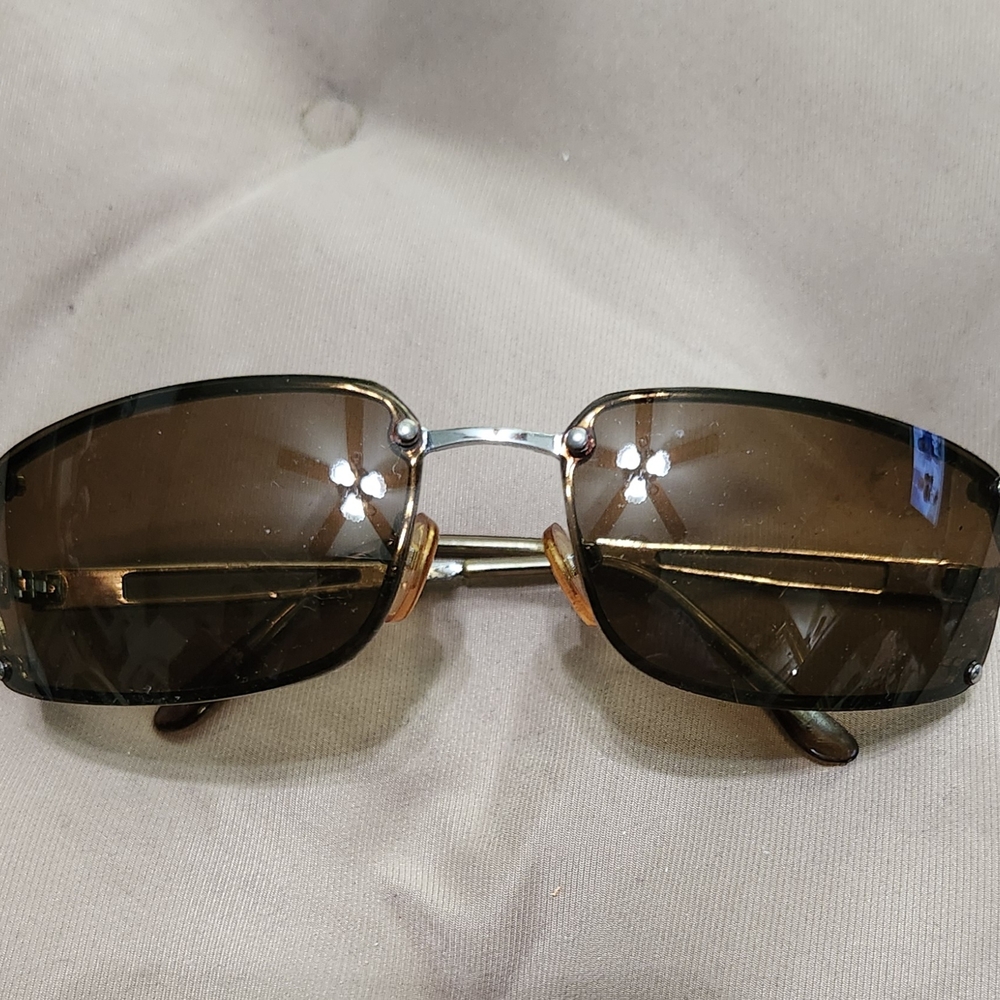 Brown Rimless Sunglasses